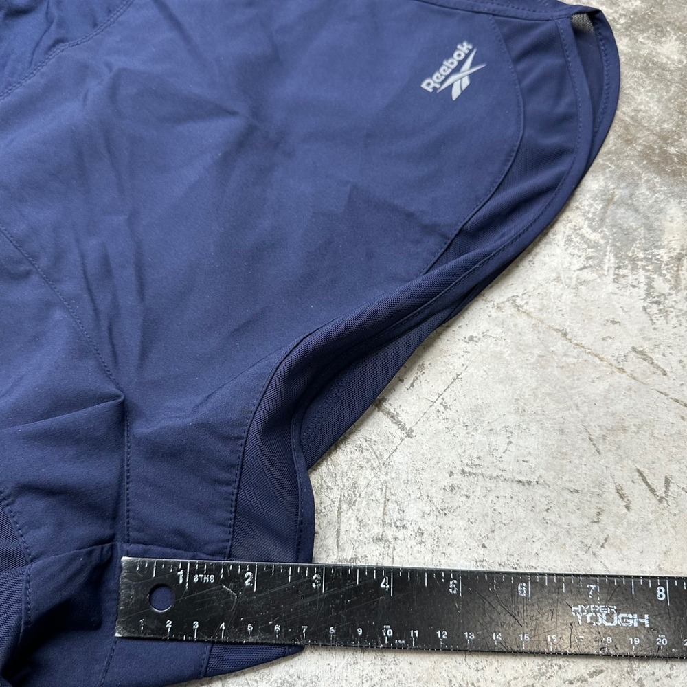 Reebok Shorts Womens XL Navy Blue Slim Short High Rise Mesh Athletic Runing NEW - Picture 8 of 8